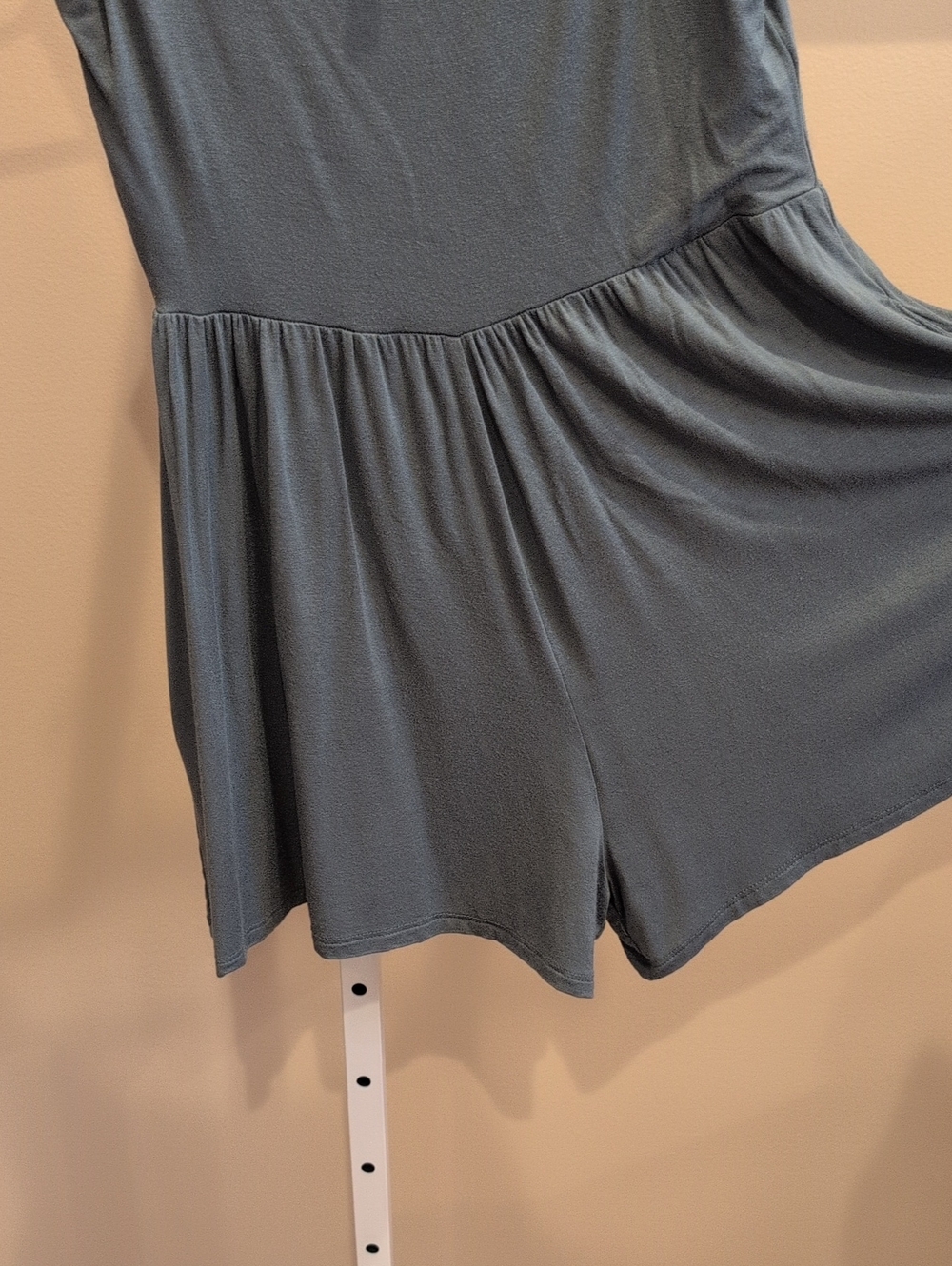 Zenana Outfitters Sleeveless Scoop Tank Top Romper - Blue/Green - Picture 4 of 4